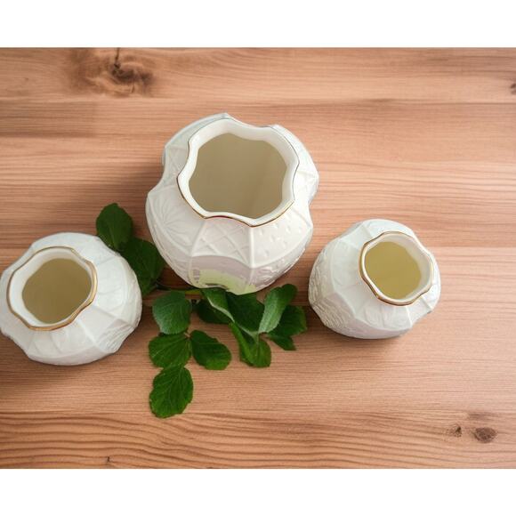 Fitz and Floyd The Botanical Collection Trellis Vases Leaf Bowl Candleholders - Picture 7 of 10